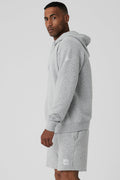 Quilted Stadium Hoodie - Athletic Heather Grey