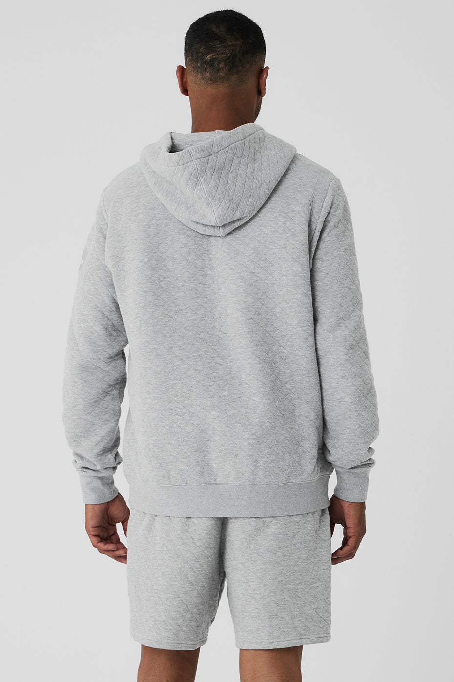 Quilted Stadium Hoodie - Athletic Heather Grey