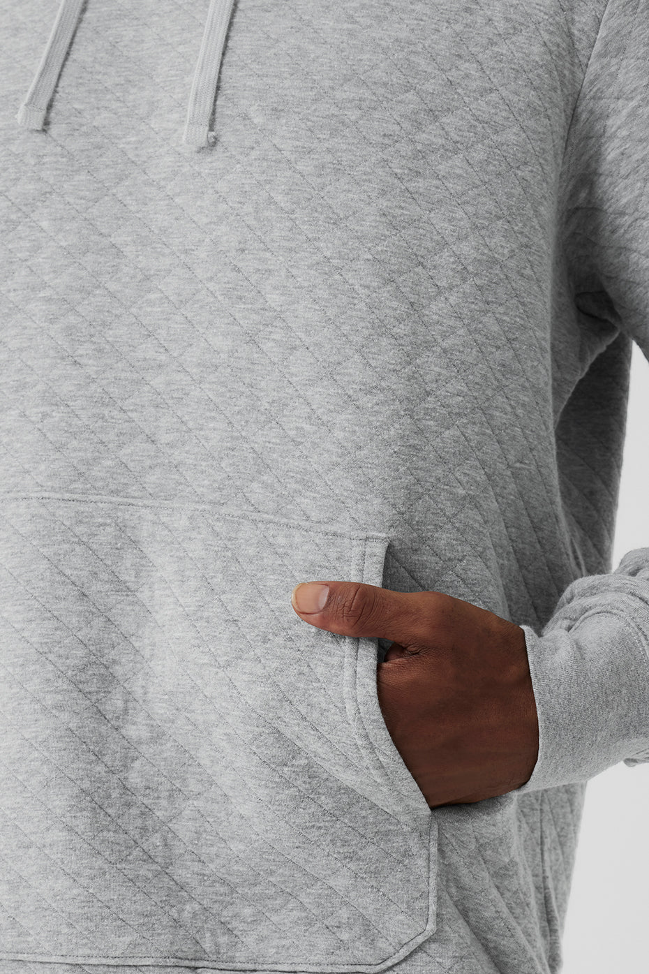 Quilted Stadium Hoodie - Athletic Heather Grey