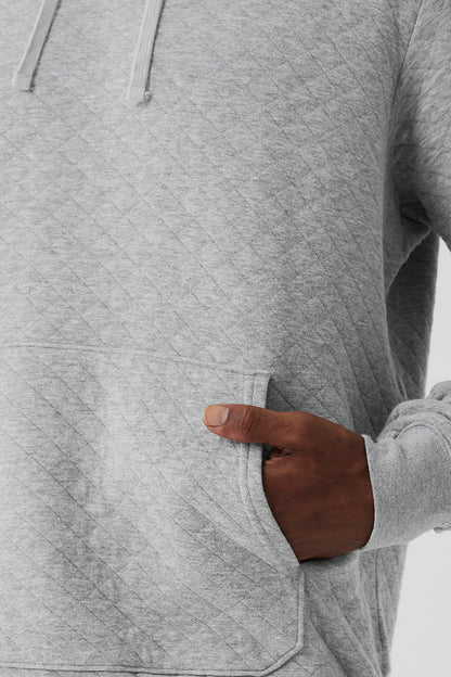 Quilted Stadium Hoodie - Athletic Heather Grey
