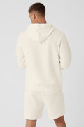 Quilted Stadium Hoodie - Ivory