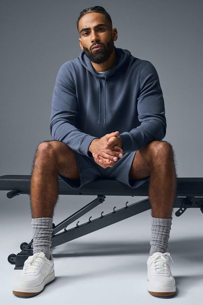 Micro Waffle Fast Break Hoodie - Bluestone