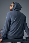 Micro Waffle Fast Break Hoodie - Bluestone