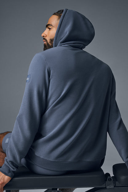 Micro Waffle Fast Break Hoodie - Bluestone