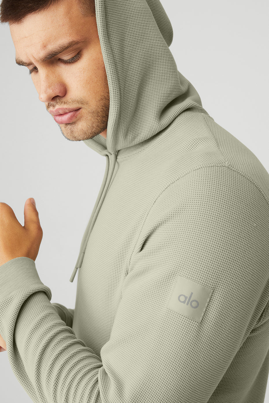 Micro Waffle Fast Break Hoodie - Limestone