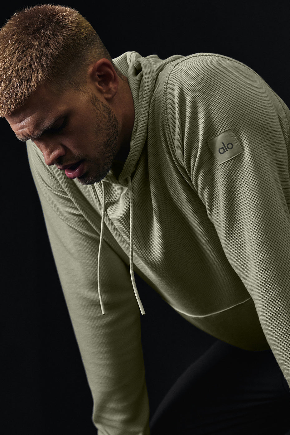 Micro Waffle Fast Break Hoodie - Limestone