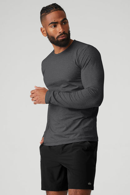 Conquer Reform Crewneck Long Sleeve - Dark Heather Grey