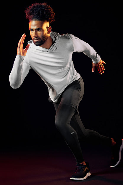 Conquer Reform Long Sleeve With Hood - Athletic Heather Grey