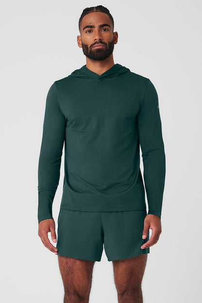 Conquer Reform Long Sleeve With Hood - Midnight Green