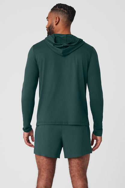 Conquer Reform Long Sleeve With Hood - Midnight Green