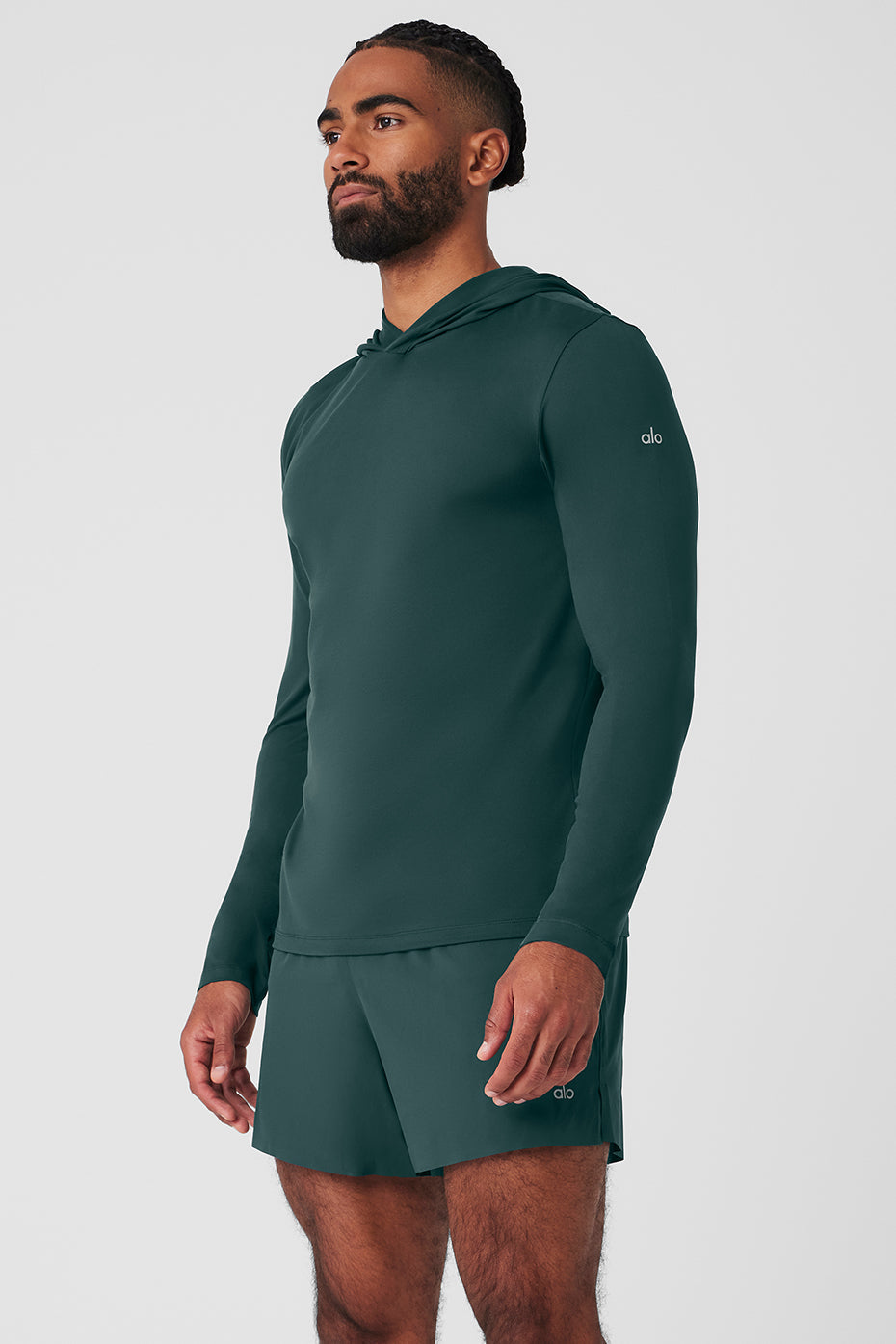 Conquer Reform Long Sleeve With Hood - Midnight Green
