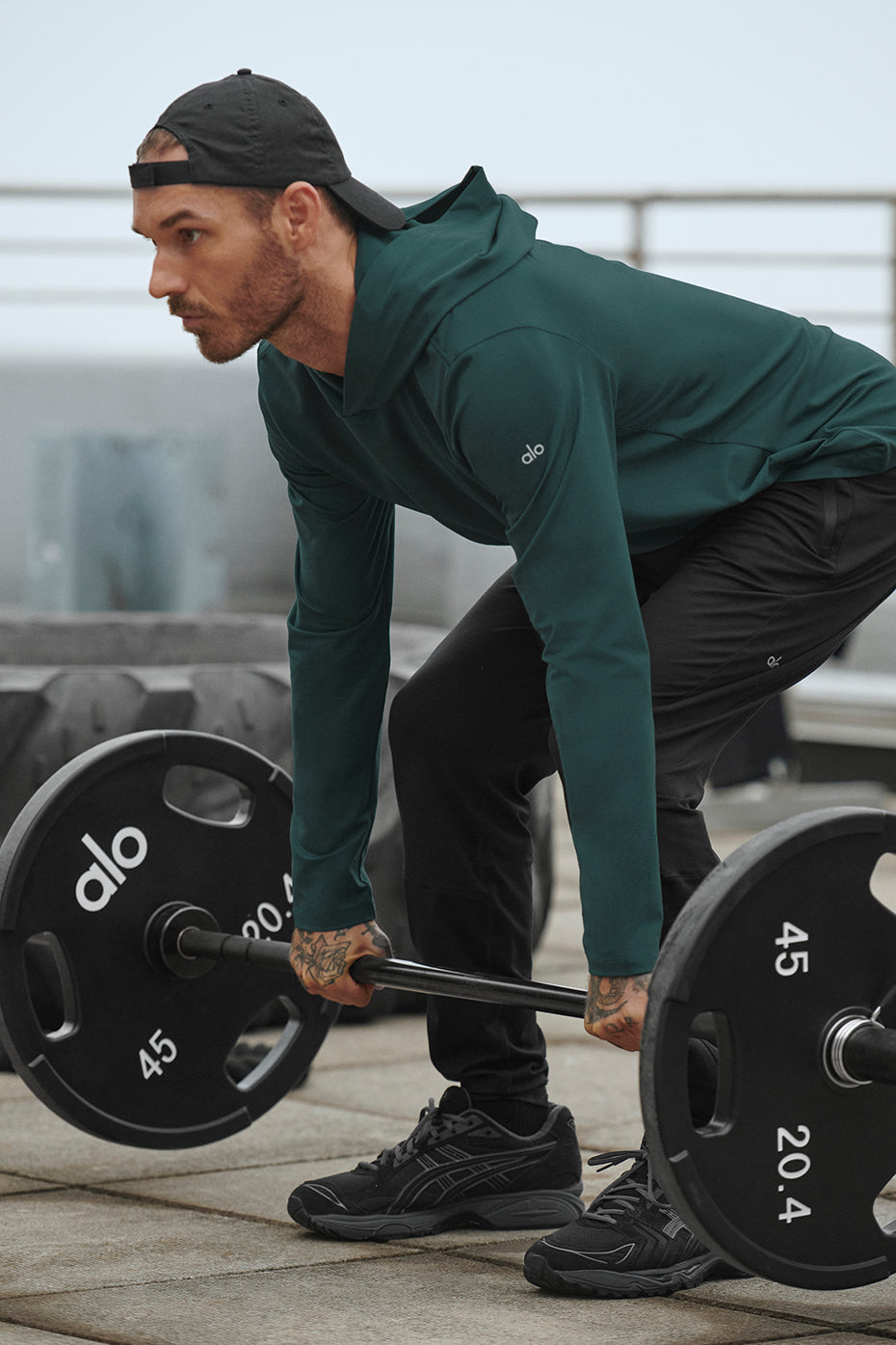 Conquer Reform Long Sleeve With Hood - Midnight Green