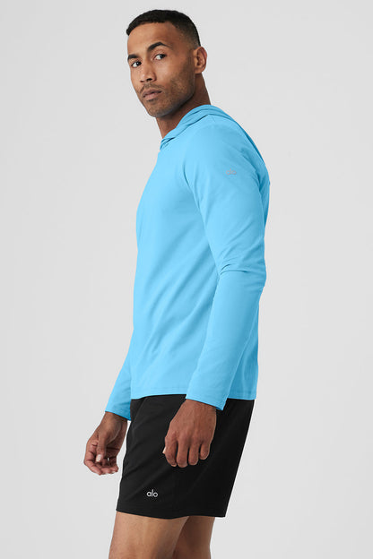 Conquer Reform Long Sleeve With Hood - Azure Blue