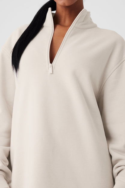 Renown Heavy Weight 1/4 Zip - Bone