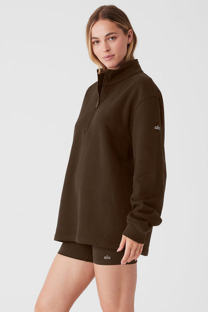 Renown Heavy Weight 1/4 Zip - Espresso