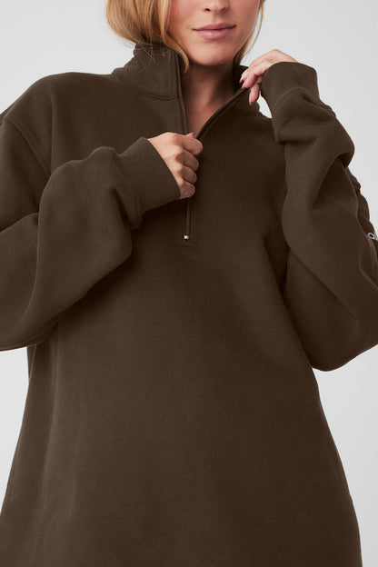 Renown Heavy Weight 1/4 Zip - Espresso