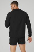 Ripstop 1/4 Zip On-Set Jacket - Black