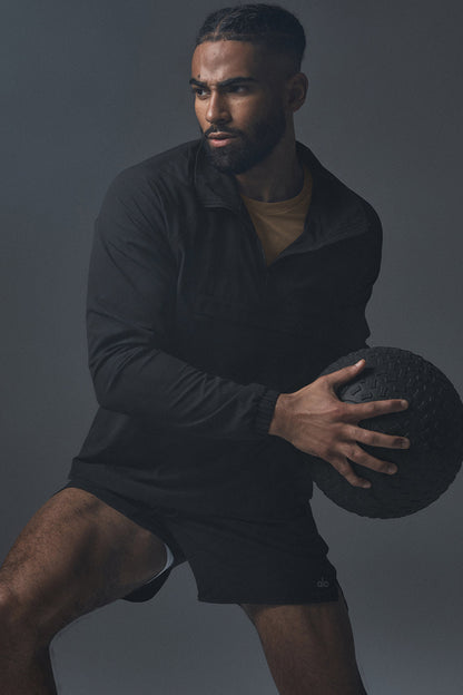 Ripstop 1/4 Zip On-Set Jacket - Black