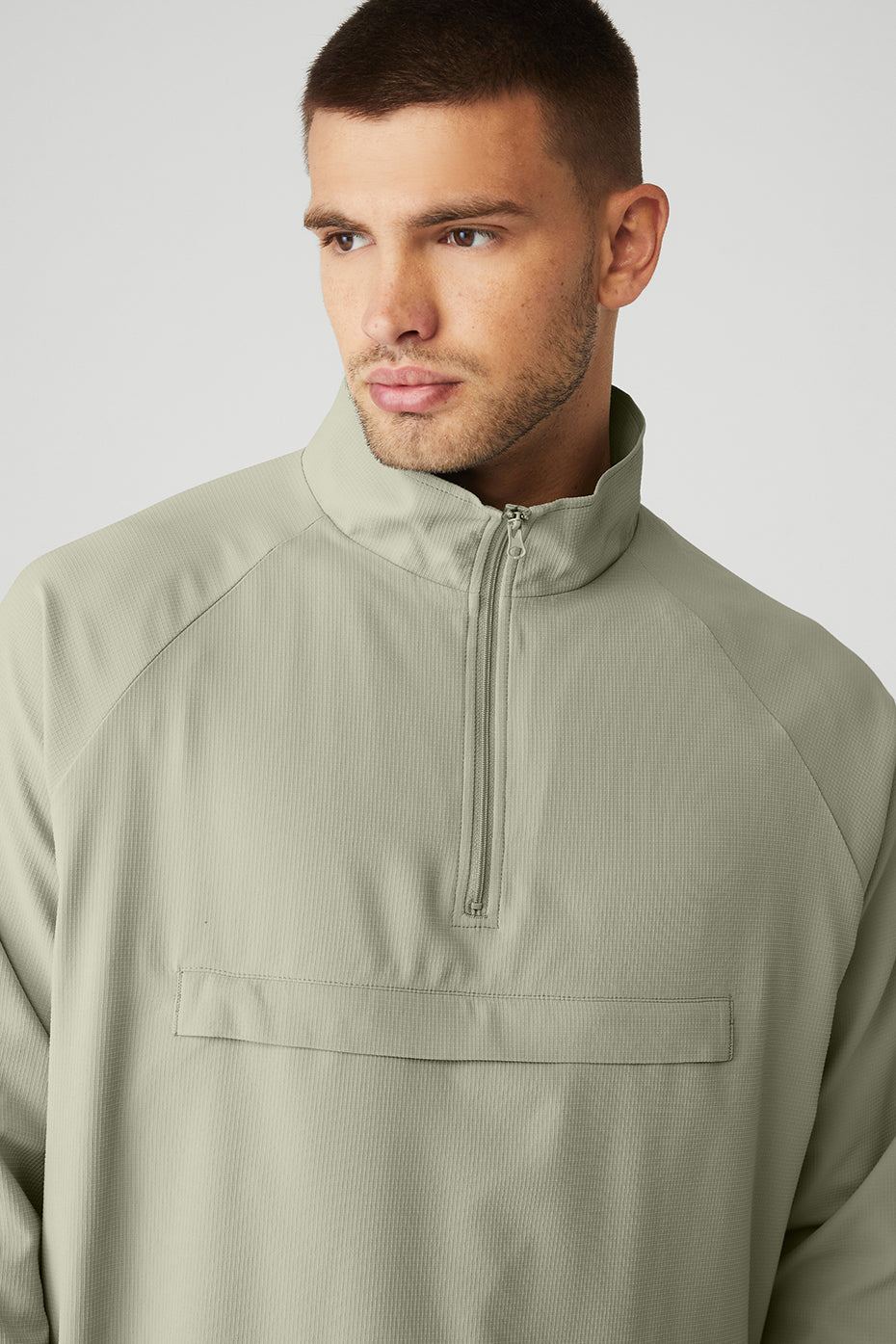 Ripstop 1/4 Zip On-Set Jacket - Limestone