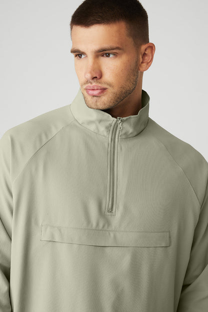 Ripstop 1/4 Zip On-Set Jacket - Limestone