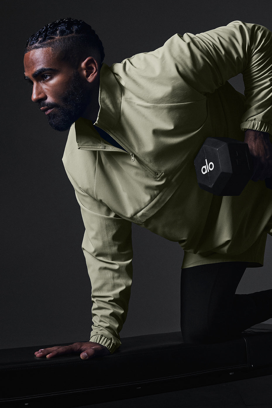 Ripstop 1/4 Zip On-Set Jacket - Limestone