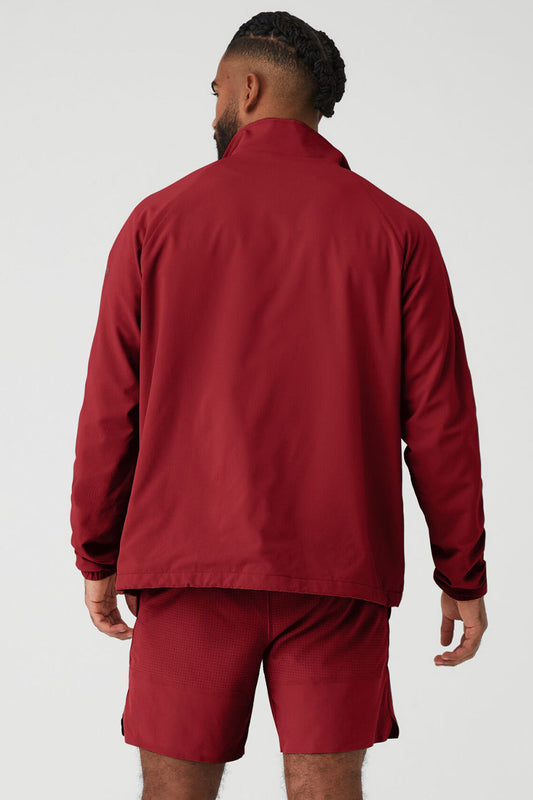 Ripstop 1/4 Zip On-Set Jacket - Victory Red