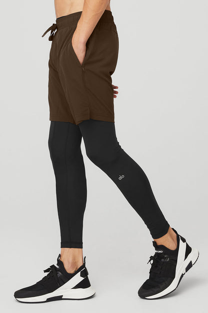 Stability 2-In-1 Pant - Espresso/Black