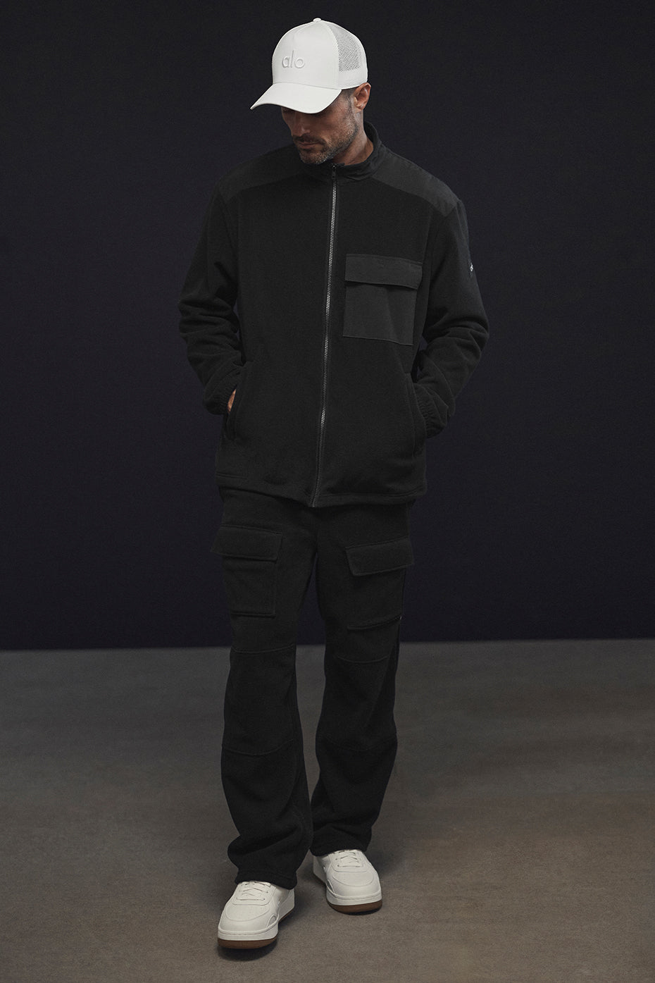 Polar Fleece Ridge Cargo Pants - Black