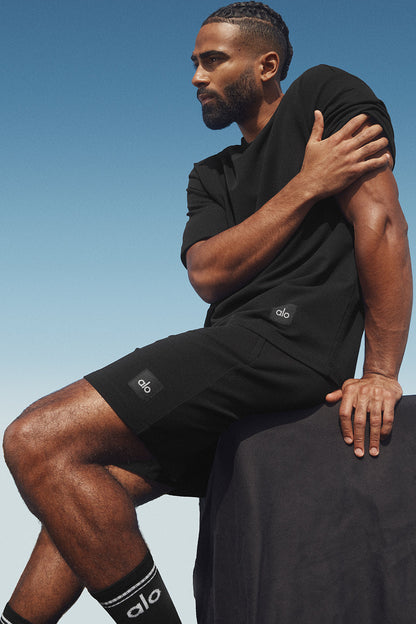 7" Micro Waffle Fast Break Short - Black