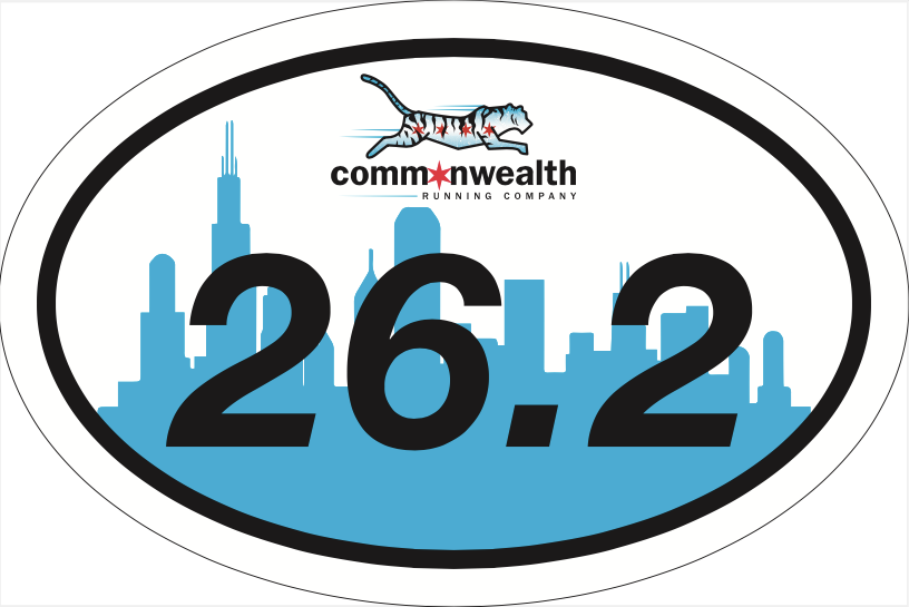 Commonwealth Running Company 26.2 Sticker