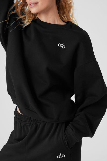 Accolade Crew Neck Pullover - Black