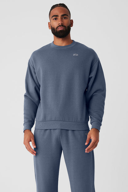 Accolade Crew Neck Pullover - Bluestone