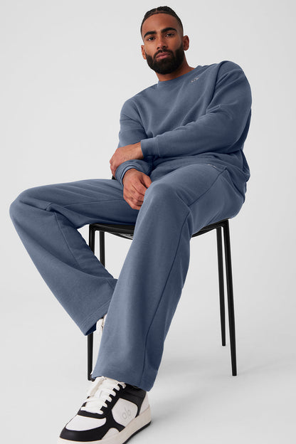 Accolade Crew Neck Pullover - Bluestone