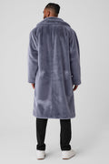 Oversized Faux Fur Trench - Fog