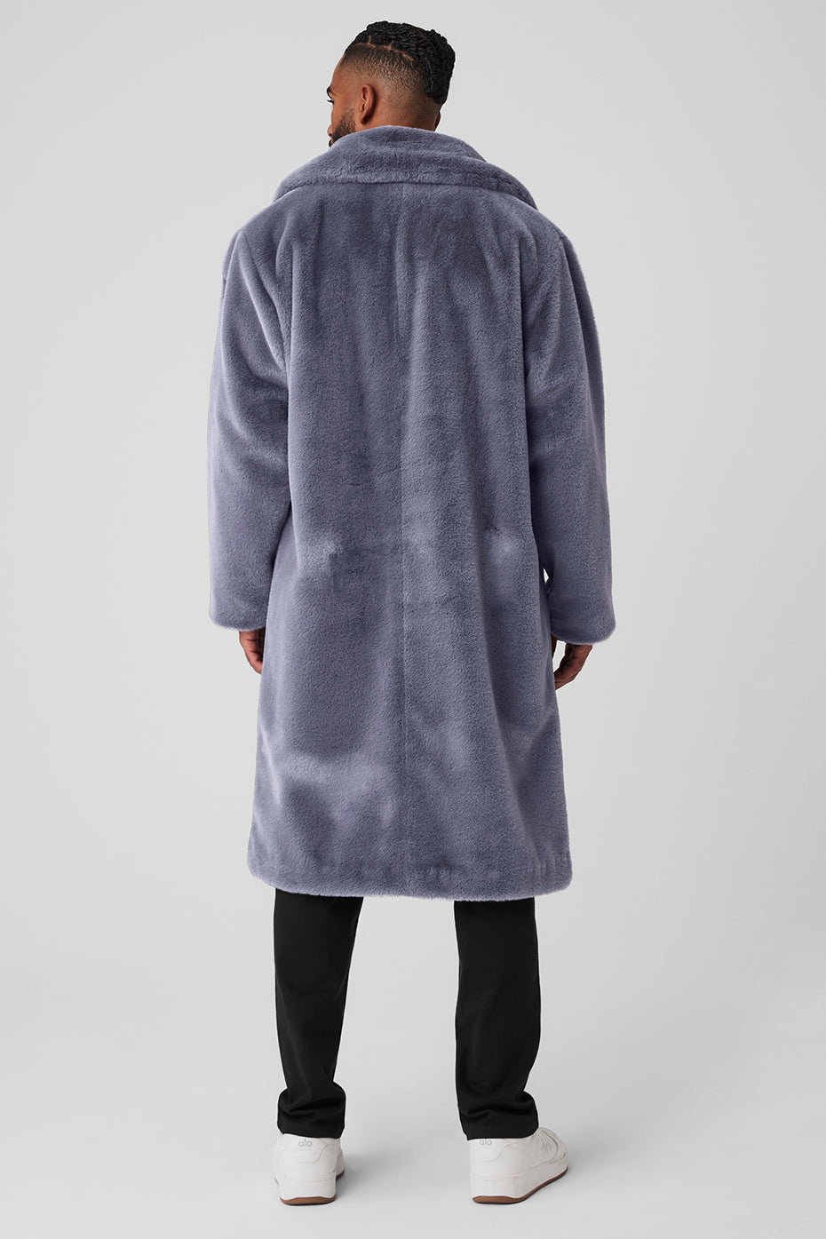 Oversized Faux Fur Trench - Fog