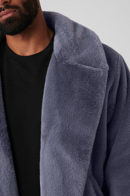 Oversized Faux Fur Trench - Fog