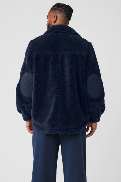 Sherpa Edge Shacket - Navy