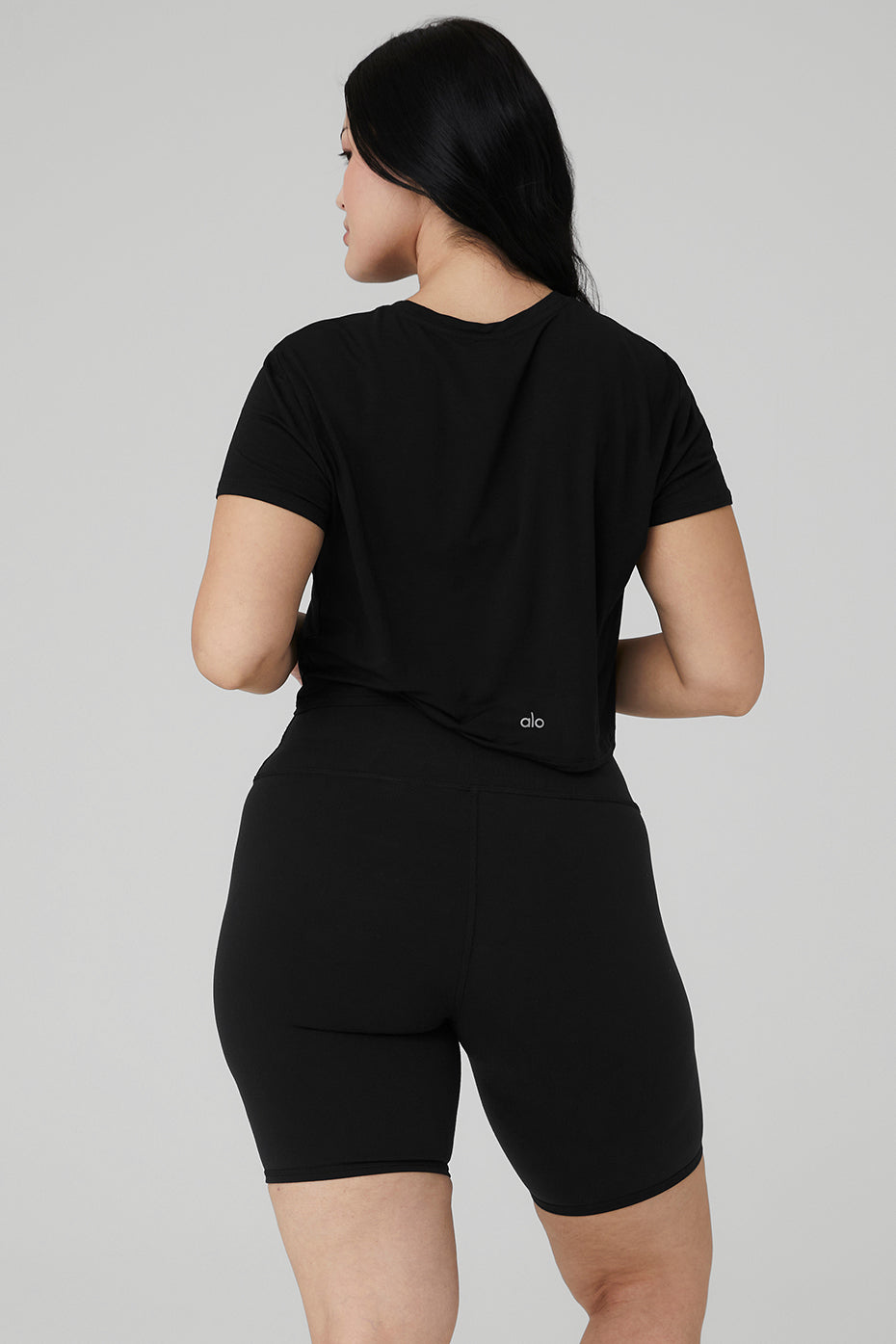 Cropped All Day Short Sleeve - Black