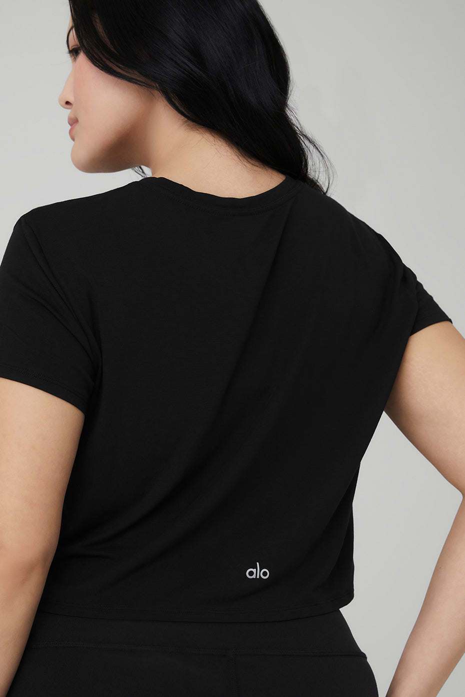 Cropped All Day Short Sleeve - Black