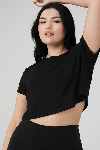 Cropped All Day Short Sleeve - Black