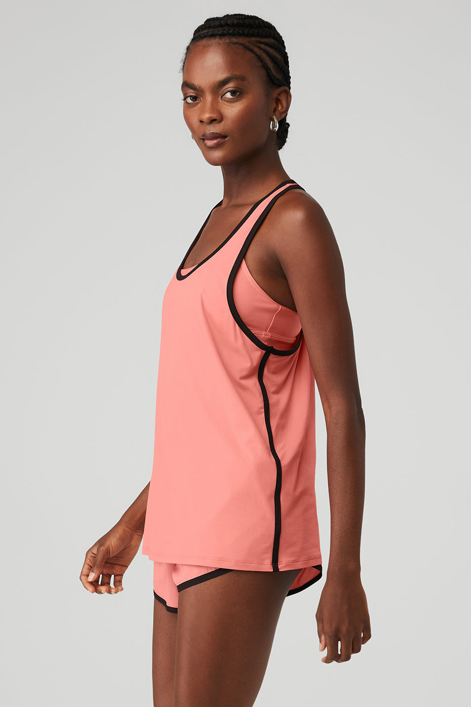 Ivy League Tank - Strawberry Lemonade/Black