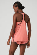 Ivy League Tank - Strawberry Lemonade/Black