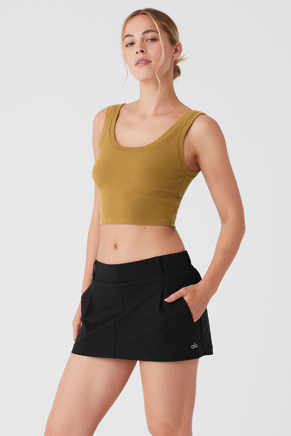 Ribbed Wellness Tank - Golden Olive Branch