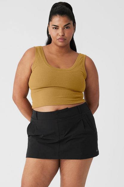 Ribbed Wellness Tank - Golden Olive Branch