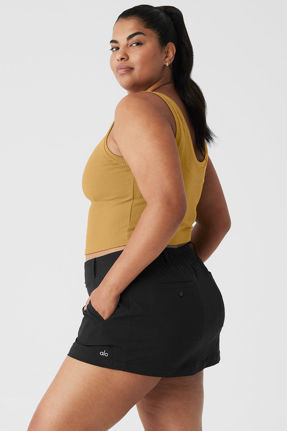 Ribbed Wellness Tank - Golden Olive Branch