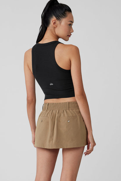 Goddess Ribbed Go-To Tank - Black