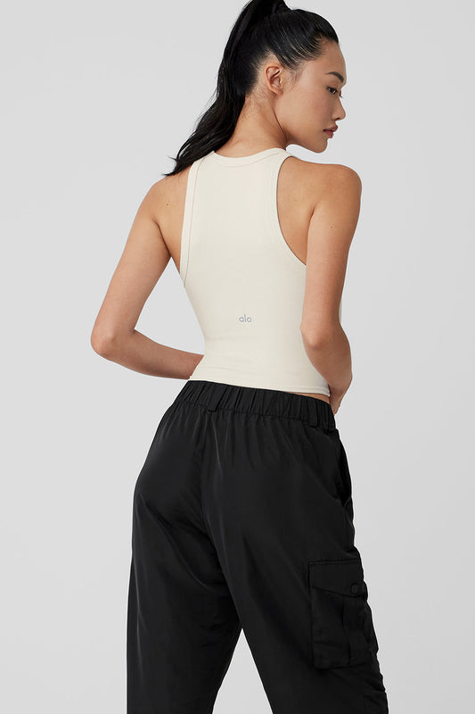 Goddess Ribbed Go-To Tank - Ivory