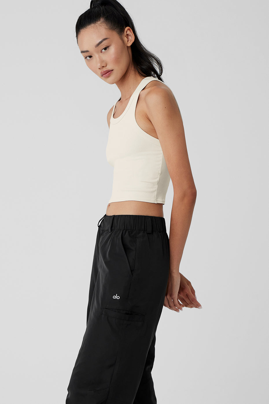 Goddess Ribbed Go-To Tank - Ivory