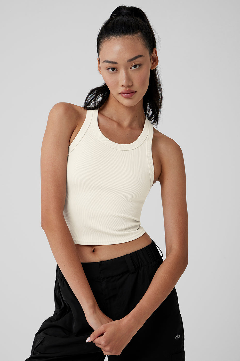 Goddess Ribbed Go-To Tank - Ivory