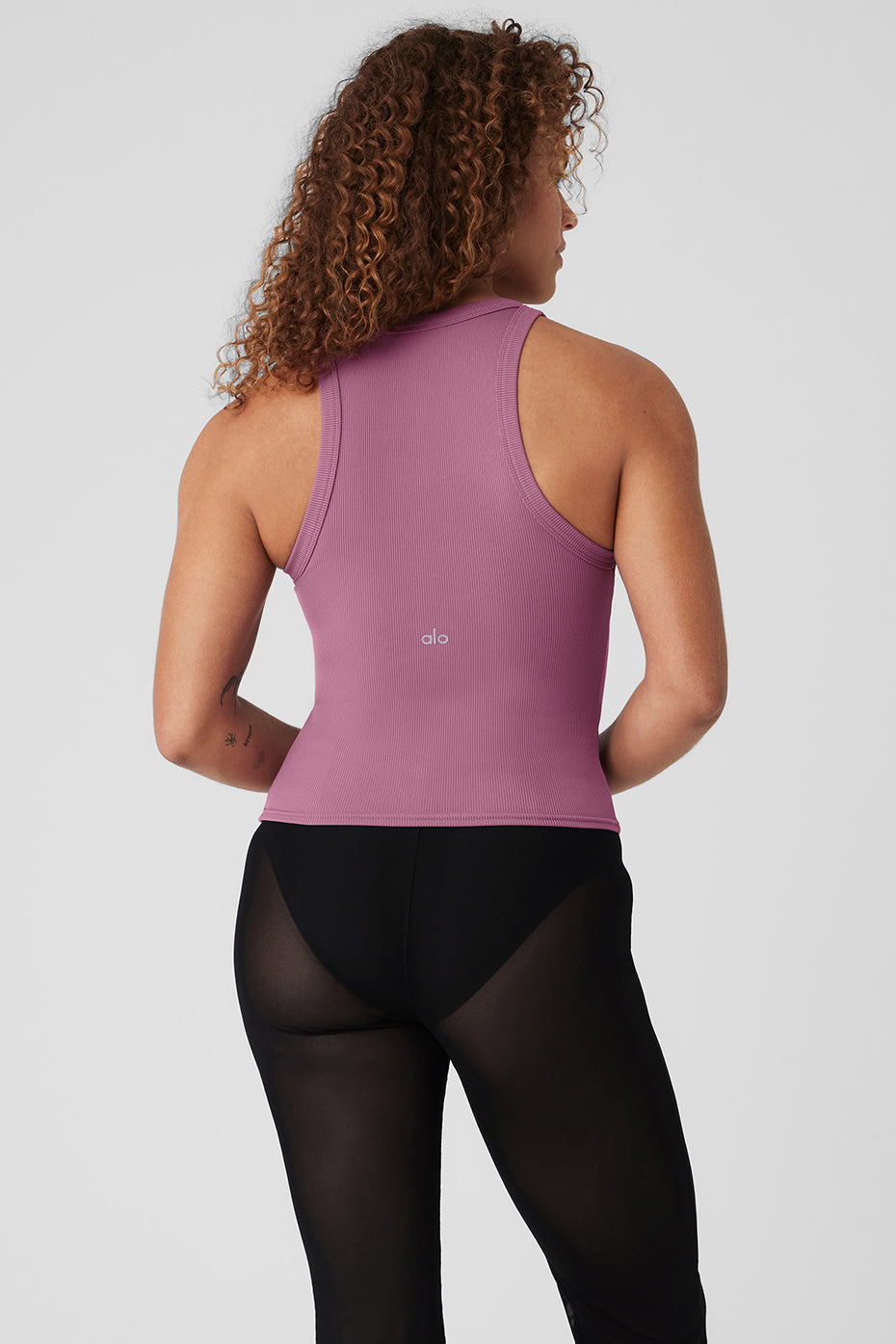 Goddess Ribbed Go-To Tank - Soft Mulberry